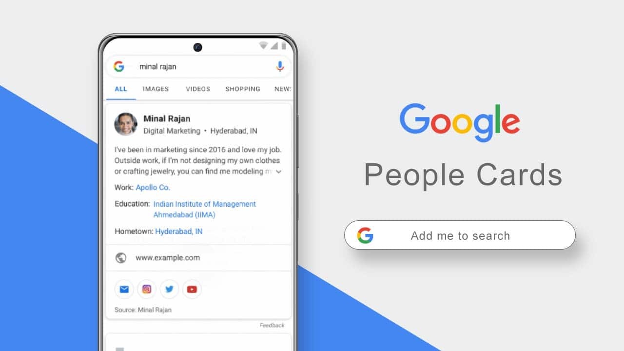 How to create Google People Card